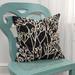 Black Abstract Decorative Pillow