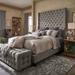 Naples Wingback Button Tufted High Headboard Bed by iNSPIRE Q Artisan