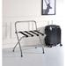 Chrome / Black Metal Foldable High Back Luggage Rack