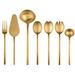 Stainless Steel w/PVD Titanium Coating 7-piece Due Ice Oro Full Serving Set