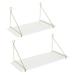 Kate and Laurel Vista Wood and Metal Wall Shelves - 2 Piece