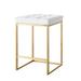 Chi white and gold bar stool