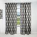 Designart 'Retro Art Deco Waves I' Mid-Century Modern Blackout Curtain Single Panel