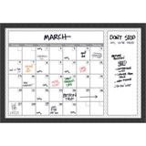 Mezzanotte Gray Quatrefoil Dry-Erase Calendar' Message Board 38 x 26-inch