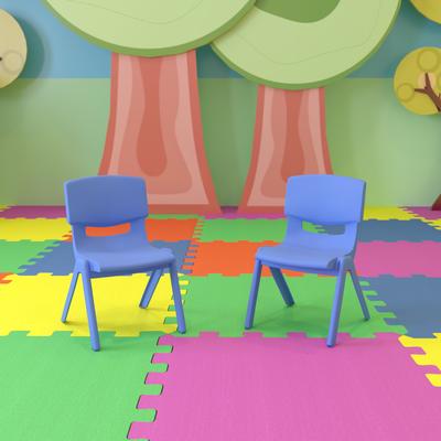 2 Pack Plastic Stackable Preschool Chair with 10.5