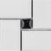 SomerTile Metro Basketweave Matte White with Black Dot 11.75" x 11.75" Porcelain Mosaic Tile