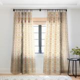 1-piece Sheer Marbled Geometric Mosaic Pattern Made-to-Order Curtain Panel - 50 x 84