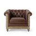 Castalia Chesterfield Tufted Club Chair by Christopher Knight Home - 39.00" L x 33.50" W x 28.00" H