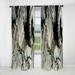 Designart 'White, Grey and White Marble Acrylic VII' Modern Blackout Curtain Single Panel