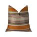 Plutus South Shore Amber Orange Olive and Cream Handmade Decorative Throw Pillow