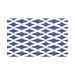 E by Design Royal Blue/ Coral Geometric Print Throw Blanket