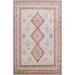 Vegetable Dye Geometric Super Kazak Oriental Wool Area Rug Handmade - 7'10" x 9'11"