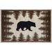 Axel Tranquil Bear Rustic Lodge Ivory Area Rug