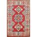 Geometric Oriental Kazak Area Rug Wool Hand-knotted Traditional Carpet - 2'7" x 4'1"