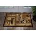 Natural Lodge Novelty Graphic Indoor Area Rug