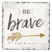 Counterart Absorbent Stone Coasters - Be Brave - Set of 4 - 4x4x1.136