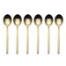 Mepra 6-piece Stainless Steel Due Ice Oro Coffee Spoon Set