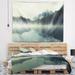 Designart 'Lake Herbert in Foggy Morning' Modern Seascape Wall Tapestry