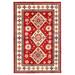 ECARPETGALLERY Hand-knotted Royal Kazak Dark Red Wool Rug - 6'7 x 9'8