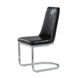 Global Furniture USA Chevron 2PK Black Dining Chair