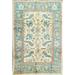 Vegetable Dye Floral Sultanabad Persian Area Rug Hand-Knotted - 6'7" x 8'4"