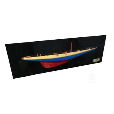 Rainbow Half-Hull Scaled Model Boat Yacht Handmade