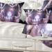 Designart '3D Surreal Purple Illustration' Abstract Throw Pillow