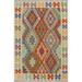 Shabby Chic Turkish Kilim Morris Hand-Woven Area Rug - 3'3" x 5'0"