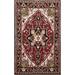 Geometric Heriz Oriental Area Rug Wool Handmade Traditional Carpet - 4'0" x 5'10"