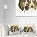Designart 'Funny Puppy Dogs Watercolor' Contemporary Animal Throw Pillow