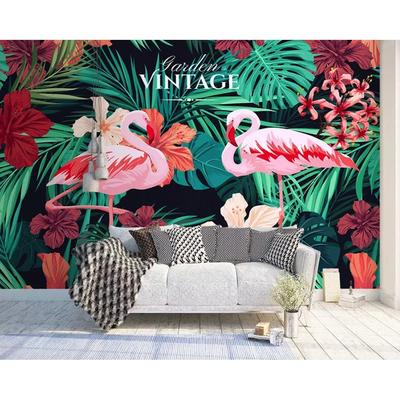 GK Wall Design Flamingo Tropical Leaf Mirabilis Wallpaper