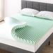 4 Inch Egg Crate Memory Foam Mattress Topper with Calming Aloe Infusion