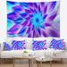 Designart 'Exotic Blue Flower Petals' Floral Wall Tapestry