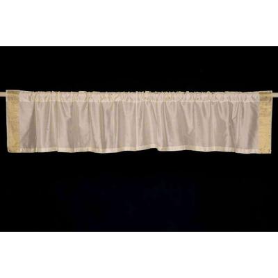 Cream - Rod Pocket Top It Off handmade Sari Valance - Pair