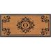 A1HC- Designer Hand-Crafted Rubber Coir Molded Double/Single Door Mat Monogrammed, Perfect and More Functional Size 24x48 Inch