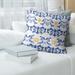 LA Football Baroque Pattern Accent Pillow-Faux Linen