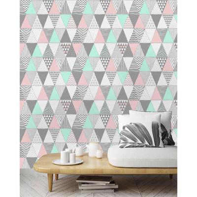 Pastel Geometric Triangles Wallpaper
