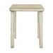 Artissance Reclaimed Wood Song Square Side Table, 24" Tall, Off White