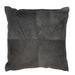 Entryways Soft Shrunken Genuine Lambskin Indoor Accent Pillow, Black 18 in Square