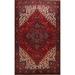 Vintage Red Geometric Heriz Persian Area Rug Wool Hand-knotted - 8'9" x 11'4"