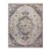 Gertmenian Astris Laval Ivory/Blue Distressed Traditional Medallion Thin Border Area Rug