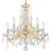 Maria Theresa 5 Light Swarovski Strass Crystal Gold Mini Chandelier - 20'' W x 19'' H