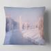 Designart 'Bright Colorful Winter Day' Landscape Printed Throw Pillow