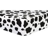 Cow Print Deluxe Flannel Fitted Crib Sheet