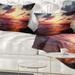 Designart 'Sea Sunset Landscape View' Seashore Throw Pillow