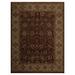 Hand Knotted Agra Burgundy,Beige Wool Persian Oriental Area Rug (9x12) - 09' 02'' x 12' 00''