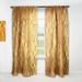 Designart 'Embossed golden flowers' Floral Curtain Single Panel