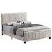 Grid Tufted Fabric Upholstered Queen Bed, Beige