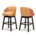 Theron Modern and Contemporary 2-Piece Swivel Bar Stool Set