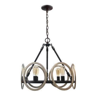 Yosemite Home Decorparadoxial Collection Six Light Chandelier Black Brown Dailymail